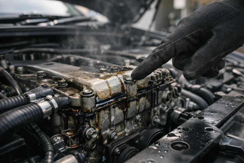 External Oil or Coolant Leaks Around the Head