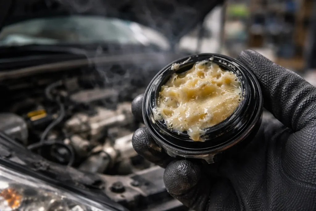 Milky, Frothy or Discoloured Oil (Oil Contamination)